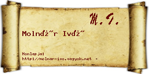 Molnár Ivó névjegykártya